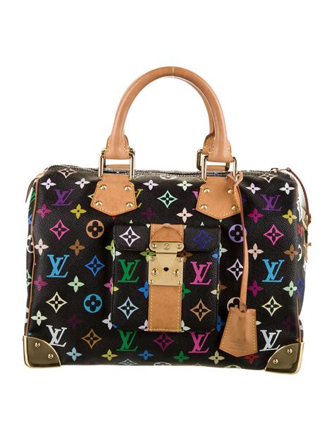 louis vuitton monogram multicolore speedy 30 black